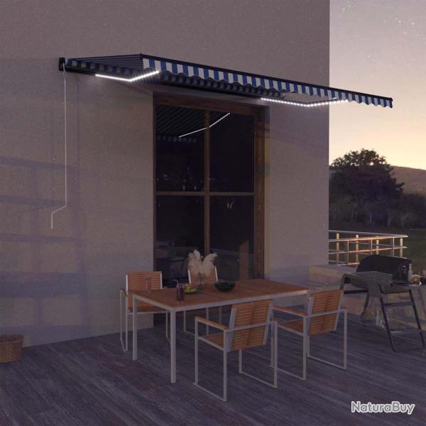 Store banne �lectrique avec LED et capteur, pour la terrasse, 5 � 3 m