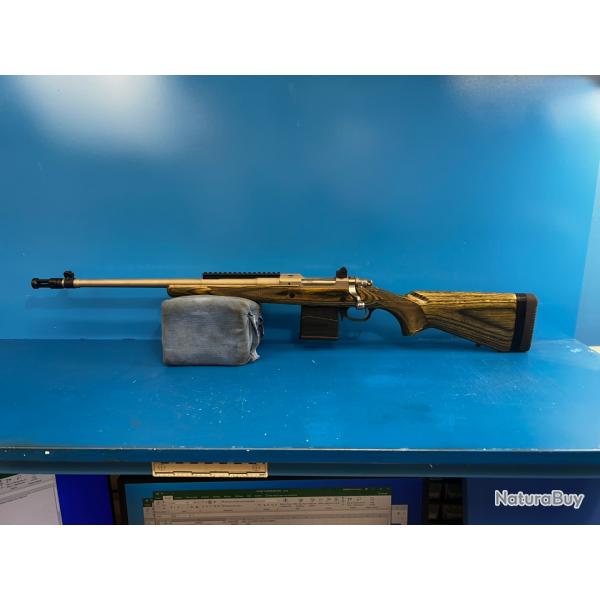 Ruger Gunsite Scout lamell� inox cache-flamme .308 Win Gaucher