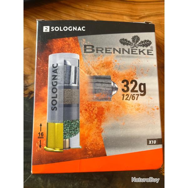 Cartouches 12/67 32 g Brenneke Solognac