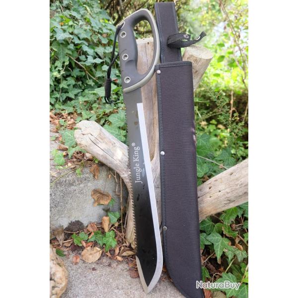 Machette Lame Acier 3Cr13 Manche Abs Grosse Garde de Sabre Etui Nylon Outlaw Alaska Survie Jungle 01