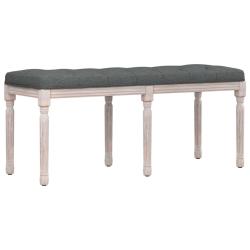 Banc banquette 110 x 40 x 49 cm tissu gris fonc&eacute; 02_0010464
