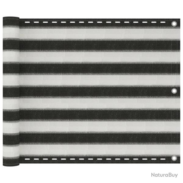 �cran de balcon en PEHD 75 x 600 cm anthracite et blanc 02_0010155