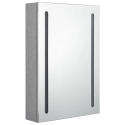 Armoire de salle de bain &agrave; miroir led 50 x 13 x 70 cm gris 02_0006604