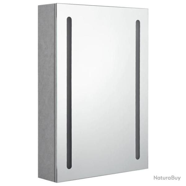 Armoire de salle de bain � miroir led 50 x 13 x 70 cm gris 02_0006604