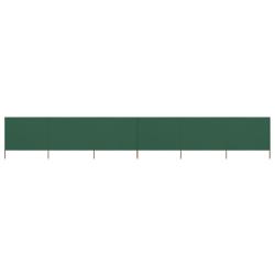 Brises-vue paravent 6 panneaux tissu 800 x 120 cm vert 02_0008841