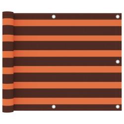 &Eacute;cran de balcon brise pare vue protection confidentialit&eacute; 75 x 500 cm tissu oxford orange et marron