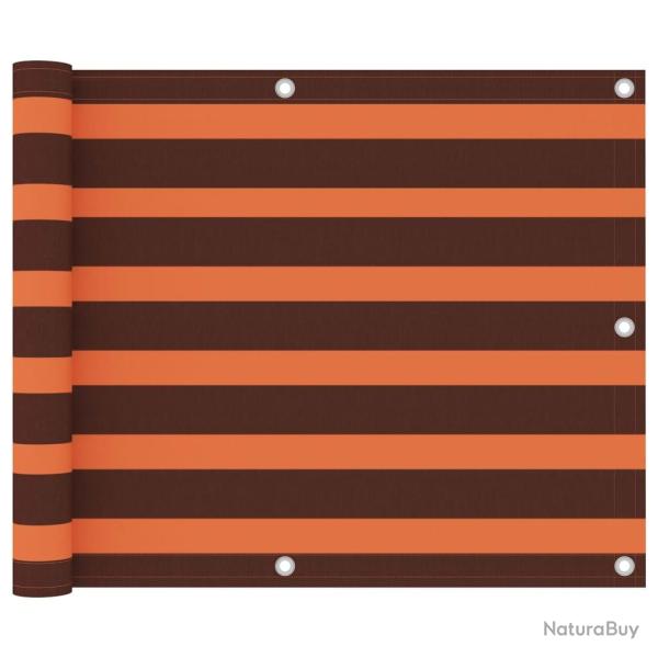 �cran de balcon brise pare vue protection confidentialit� 75 x 500 cm tissu oxford orange et marron