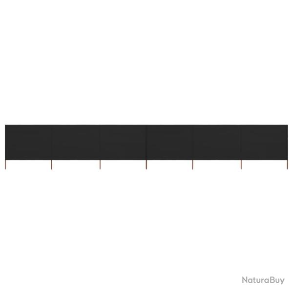 Brises-vue paravent 6 panneaux tissu 800 x 160 cm noir 02_0008845