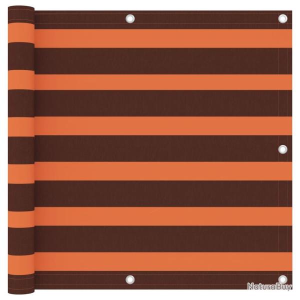 �cran de balcon brise pare vue protection confidentialit� 90 x 600 cm tissu oxford orange et marron
