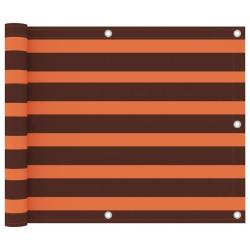 &Eacute;cran de balcon brise pare vue protection confidentialit&eacute; 75 x 600 cm tissu oxford orange et marron