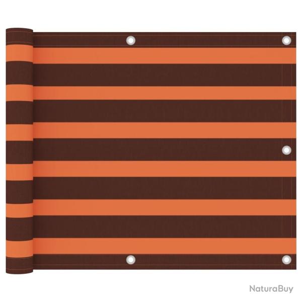 �cran de balcon brise pare vue protection confidentialit� 75 x 600 cm tissu oxford orange et marron
