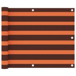 &Eacute;cran de balcon brise pare vue protection confidentialit&eacute; 75 x 300 cm tissu oxford orange et marron