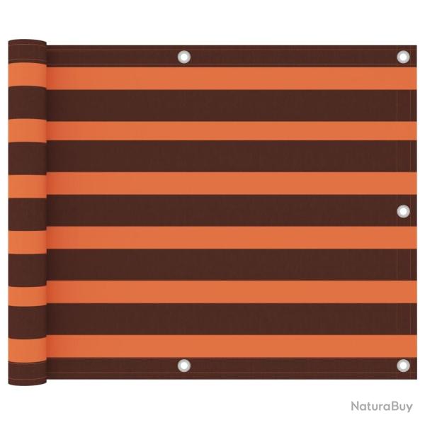 �cran de balcon brise pare vue protection confidentialit� 75 x 300 cm tissu oxford orange et marron