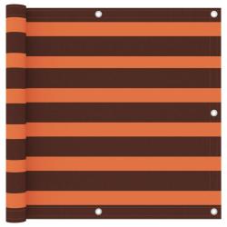 &Eacute;cran de balcon brise pare vue protection confidentialit&eacute; 90 x 500 cm tissu oxford orange et marron