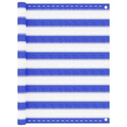 &Eacute;cran de balcon brise pare vue protection confidentialit&eacute; 90 x 400 cm PEHD bleu et blanc 02_0010126