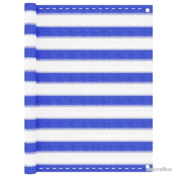 �cran de balcon brise pare vue protection confidentialit� 90 x 400 cm PEHD bleu et blanc 02_0010126