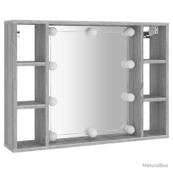 Armoire � miroir avec led 76 x 15 x 55 cm gris 02_0006678
