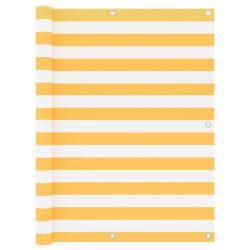 &Eacute;cran de balcon brise pare vue protection confidentialit&eacute; 120 x 600 cm tissu oxford blanc et jaune