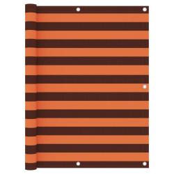 &Eacute;cran de balcon brise pare vue protection confidentialit&eacute; 120 x 500 cm tissu oxford orange et marro
