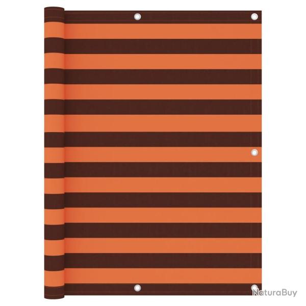 �cran de balcon brise pare vue protection confidentialit� 120 x 500 cm tissu oxford orange et marro
