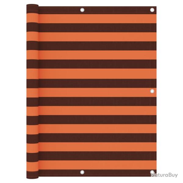 �cran de balcon brise pare vue protection confidentialit� 120 x 600 cm tissu oxford orange et marro