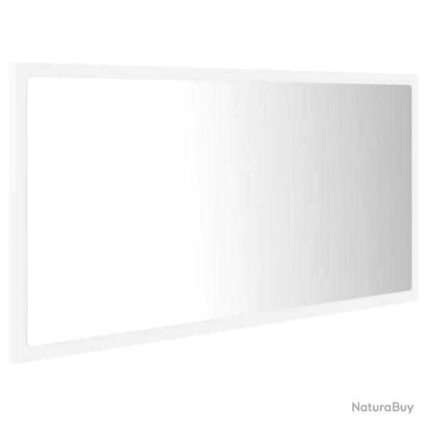 Miroir � led de salle de bain 90 x 8,5 x 37 cm acrylique blanc 02_0006983