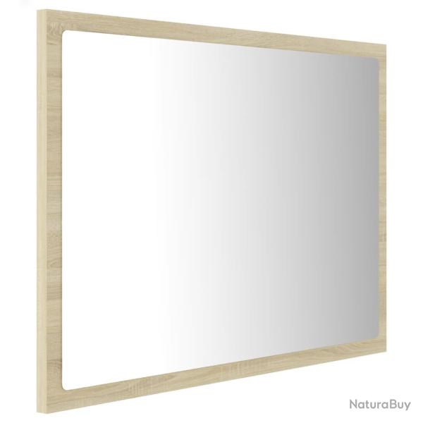 Miroir led de salle de bain 60 x 8,5 x 37 cm acrylique ch�ne 02_0006962