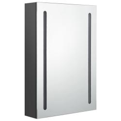 Armoire de salle de bain &agrave; miroir led 50 x 13 x 70 cm MDF gris 02_0006596