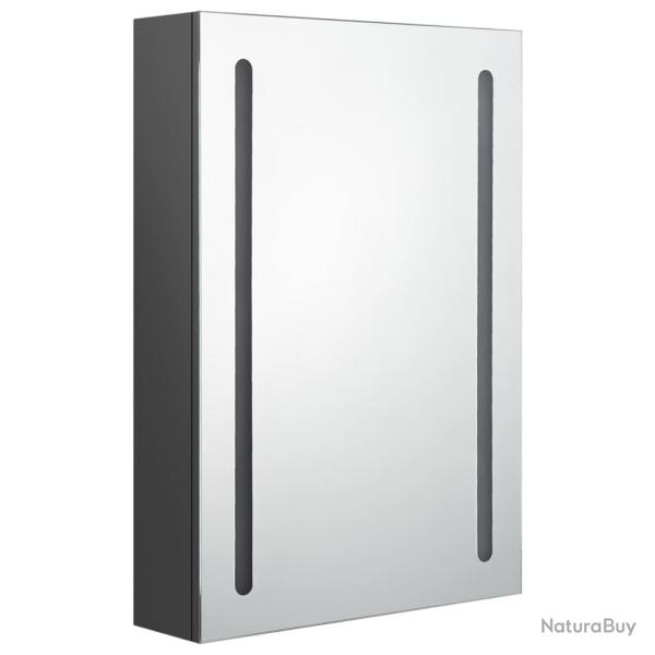 Armoire de salle de bain � miroir led 50 x 13 x 70 cm MDF gris 02_0006596