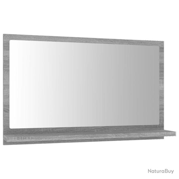 Miroir de bain 60 x 10,5 x 37 cm bois d'ing�nierie gris 02_0006900