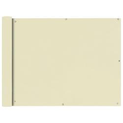 &Eacute;cran de balcon en tissu oxford 90 x 600 cm cr&egrave;me 02_0010179