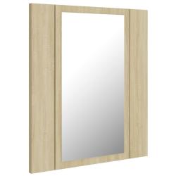 Armoire &agrave; miroir &agrave; led de bain 40 x 12 x 45 acrylique beige 02_0006746
