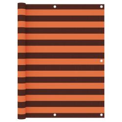 &Eacute;cran de balcon brise pare vue protection confidentialit&eacute; 120 x 400 cm tissu oxford orange et marro