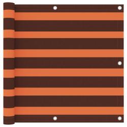 &Eacute;cran de balcon brise pare vue protection confidentialit&eacute; 90 x 300 cm tissu oxford orange et marron