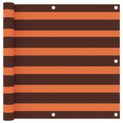&Eacute;cran de balcon brise pare vue protection confidentialit&eacute; 90 x 400 cm tissu oxford orange et marron