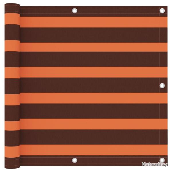 �cran de balcon brise pare vue protection confidentialit� 90 x 400 cm tissu oxford orange et marron