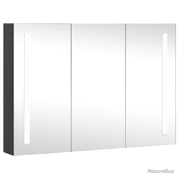 Armoire de salle de bain � miroir led 89 x 14 x 62 cm noir 02_0006572