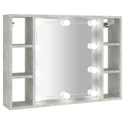 Armoire &agrave; miroir avec led 76 x 15 x 55 cm gris 02_0006675