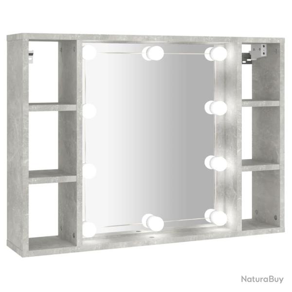 Armoire � miroir avec led 76 x 15 x 55 cm gris 02_0006675