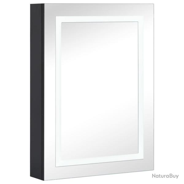 Armoire de salle de bain � miroir led 50 x 13 x 70 cm MDF noir 02_0006564