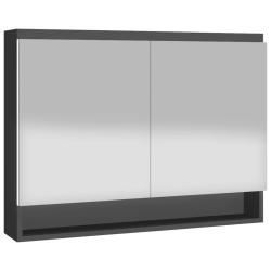 Armoire &agrave; miroir de salle de bain 80 x 15 x 60 cm MDF anthracite 02_0006710