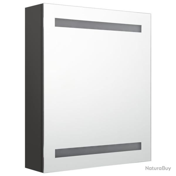 Armoire de salle de bain � miroir led 50 x 14 x 60 cm anthracite 02_0006578