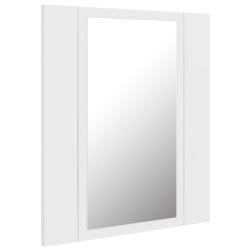 Armoire salle de bain &agrave; miroir led 40 x 12 x 45 cm acrylique blanc 02_0006649