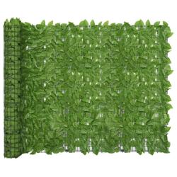 &Eacute;cran de balcon brise pare vue protection confidentialit&eacute; avec feuilles 300 x 150 cm vert 02_0009995