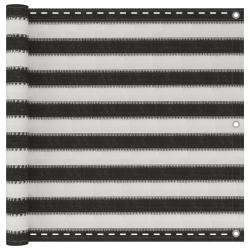&Eacute;cran de balcon brise pare vue protection confidentialit&eacute; en PEHD 90 x 400 cm anthracite et blanc 0