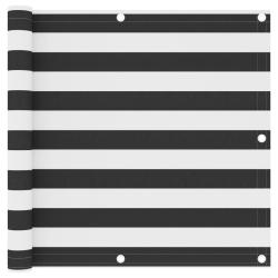 &Eacute;cran de balcon brise pare vue protection confidentialit&eacute; 90 x 500 cm tissu oxford anthracite et bl