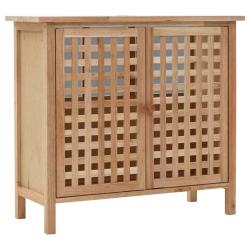 Armoire pour lavabo bois de noyer massif 66 x 29 x 61 cm 02_0006646