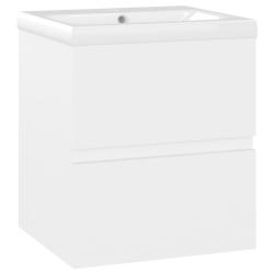 Armoire d'&eacute;vier avec lavabo int&eacute;gr&eacute; 41 x 38,5 x 45 cm agglom&eacute;r&eacute; blanc 02_0006431