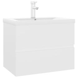 Armoire d'&eacute;vier avec lavabo int&eacute;gr&eacute; 60 x 38,5 x 45 cm agglom&eacute;r&eacute; blanc 02_0006419
