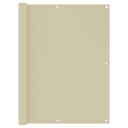 &Eacute;cran de balcon brise pare vue protection confidentialit&eacute; 120 x 500 cm tissu oxford cr&egrave;me 02_0010136